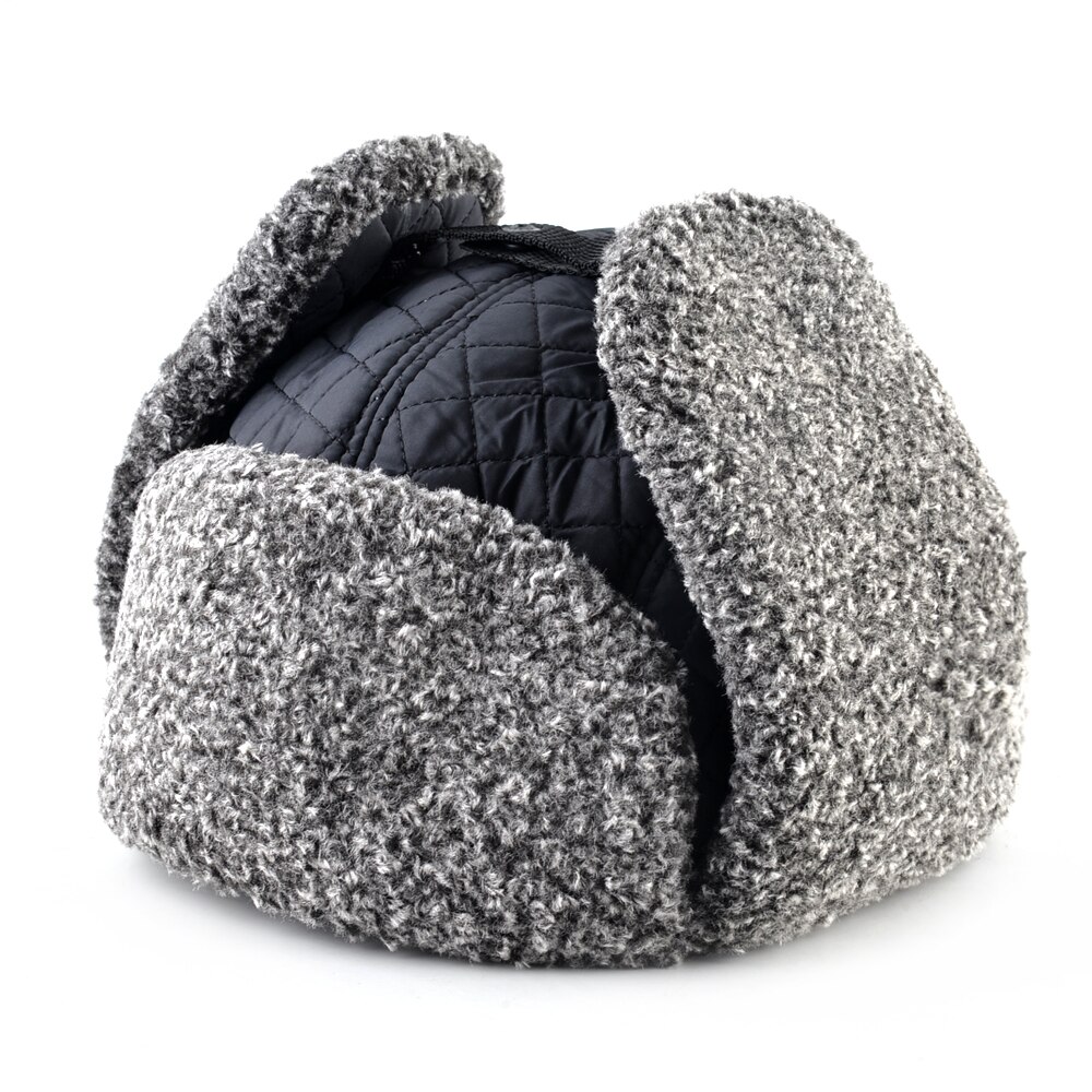 Chapeau de bombardier en fausse fourrure pour homme et femme, épais et , avec oreillettes, Double couche, coupe-vent, pour le Ski en plein air, russe, hiver