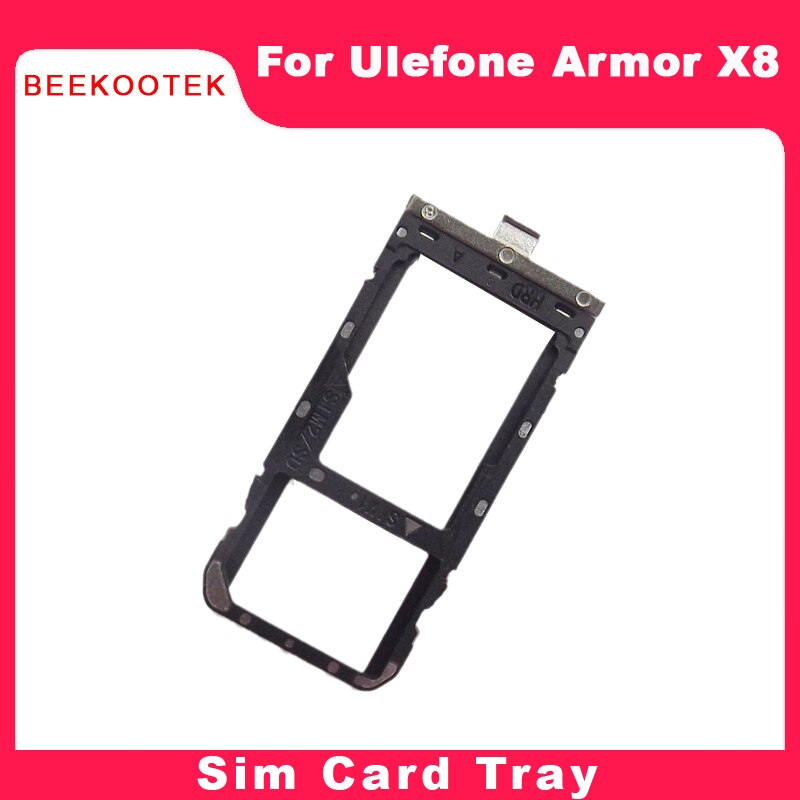 Beekootek Originele Ulefone Armor X8 Sim-kaart Houder Lade Slot Sim Kaarthouder Adapter Socket Voor Ulefone Armor X8 smartphone