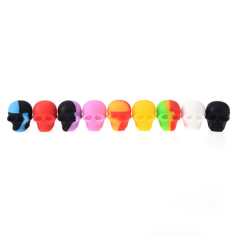 Bote de cera de silicona para Bho Slick butano Hash Dab, tamaño Mini, contenedor de aceite, 3ml, de estilo de calavera: Default Title