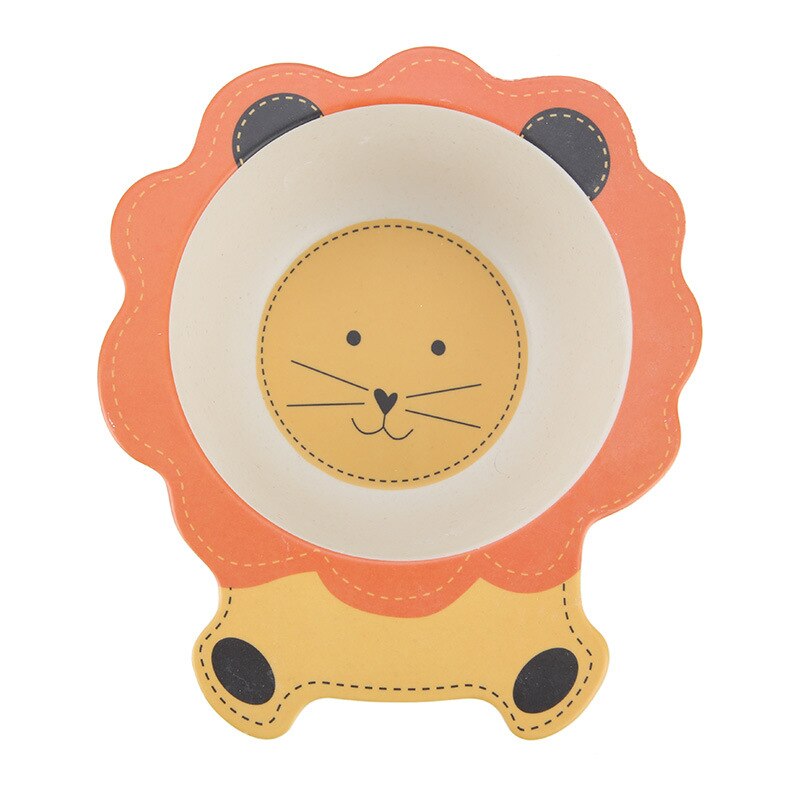 Bol de bébé en fibre de bambou plats pour enfants, bol d'alimentation naturel vaisselle pour enfants table dessin animé