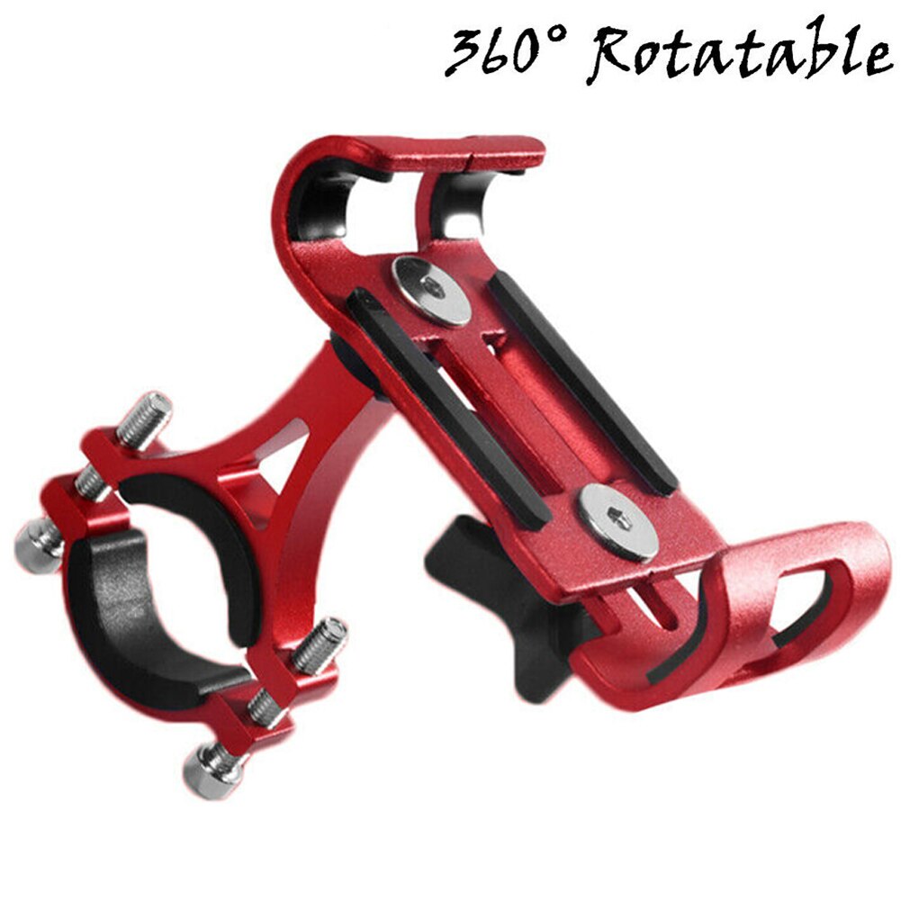 Cykelophæng holder rack aluminiumlegering til universal mountainbike motorcykel bil styling: Rød 360 rotation