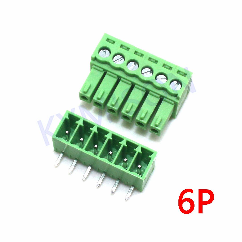 10sets KF2EDG 3.81MM PCB Pluggable Terminal Block Connector 2P3P4P5P6P7P8P9P10P Straight needle Pin KF15EDG-3.81 Green Terminal