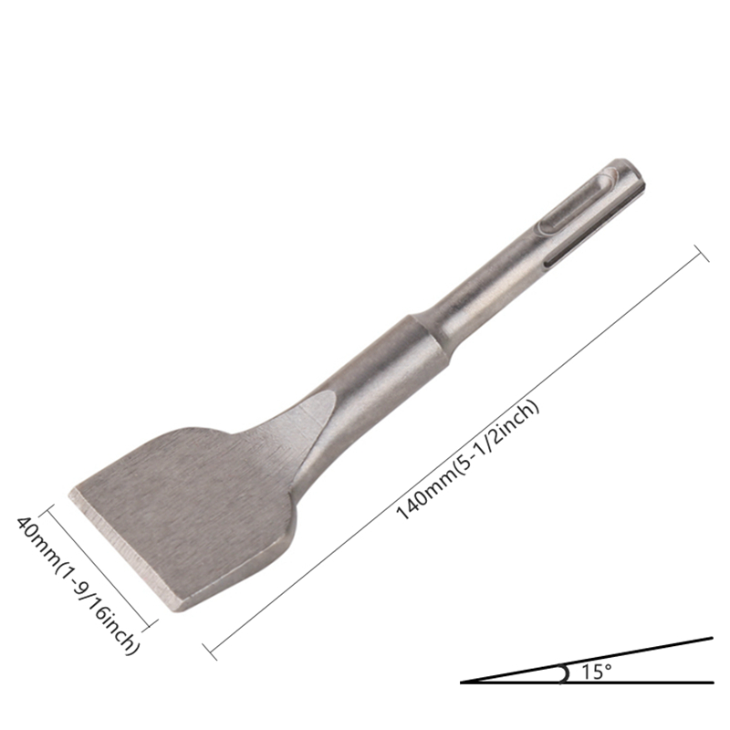 SDS PLUS Shank Electric Hammer Masonry Point Groove Flat Chisel Tools Wall Rock Drill Bit For Tile Cement Concrete Brick Stone: Silver