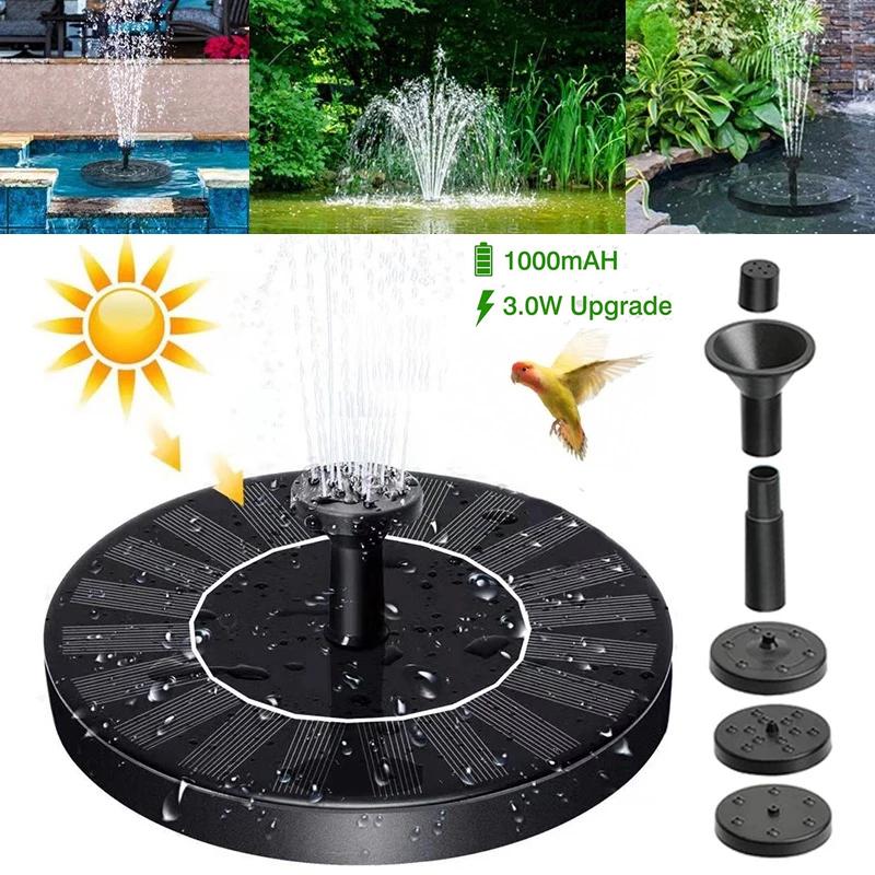 3W Led Solar Fontein Zwembad Vijver Waterval Tuin Decoratie Outdoor Vogel Bad 16Cm Zonne-energie Fontein Drijvende decor