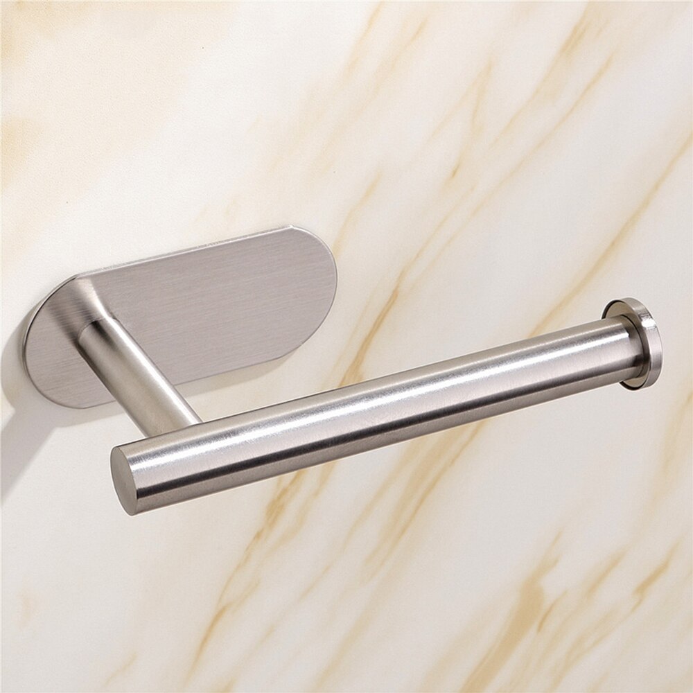 Toiletrolhouder Zelfklevende Draagbare Toiletrolhouder Voor Badkamer Stick Op Wall Rvs Geborsteld Toiletrolhouder