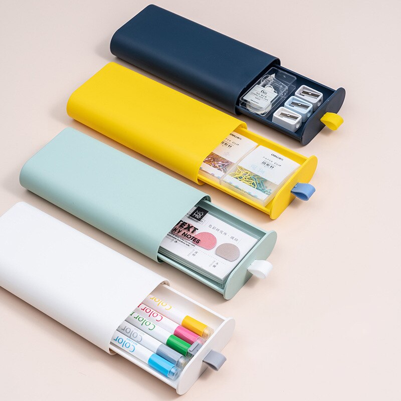 Drawer Box Under Desk Invisible Paste Home Office Table Small Things Storage Container Plastic Cosmetic Organizer C92