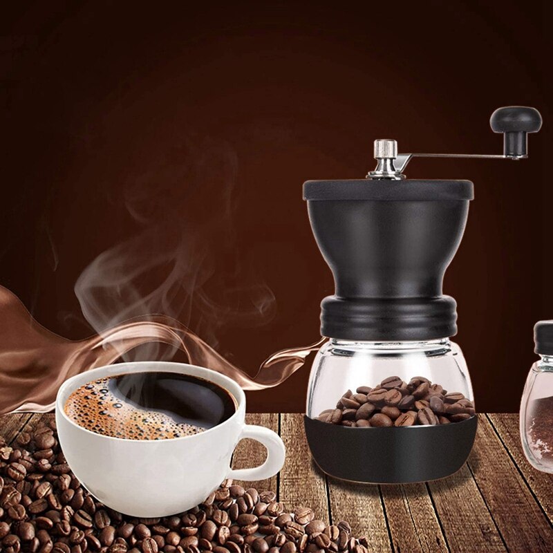 Handleiding Koffieboon Grinder Met Keramische Braam, Hand Koffiemolen Molen Met Maatlepel Voor Drip Koffie, Espresso