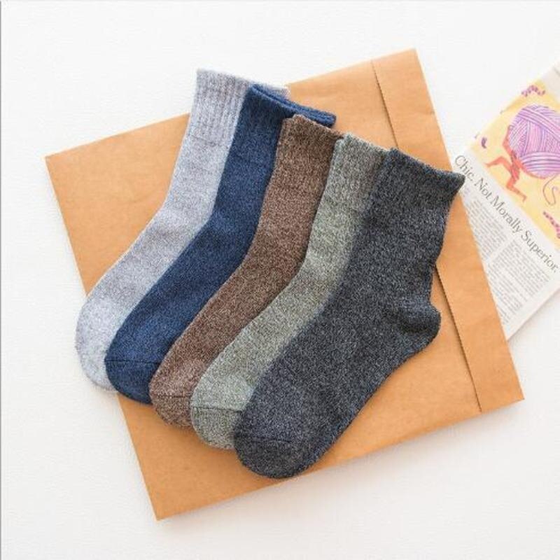 Hommes coton chaussettes nouveaux styles 1 paires/lot affaires hommes chaussettes Anti-bactérien respirant épais automne hiver Sport chaussette