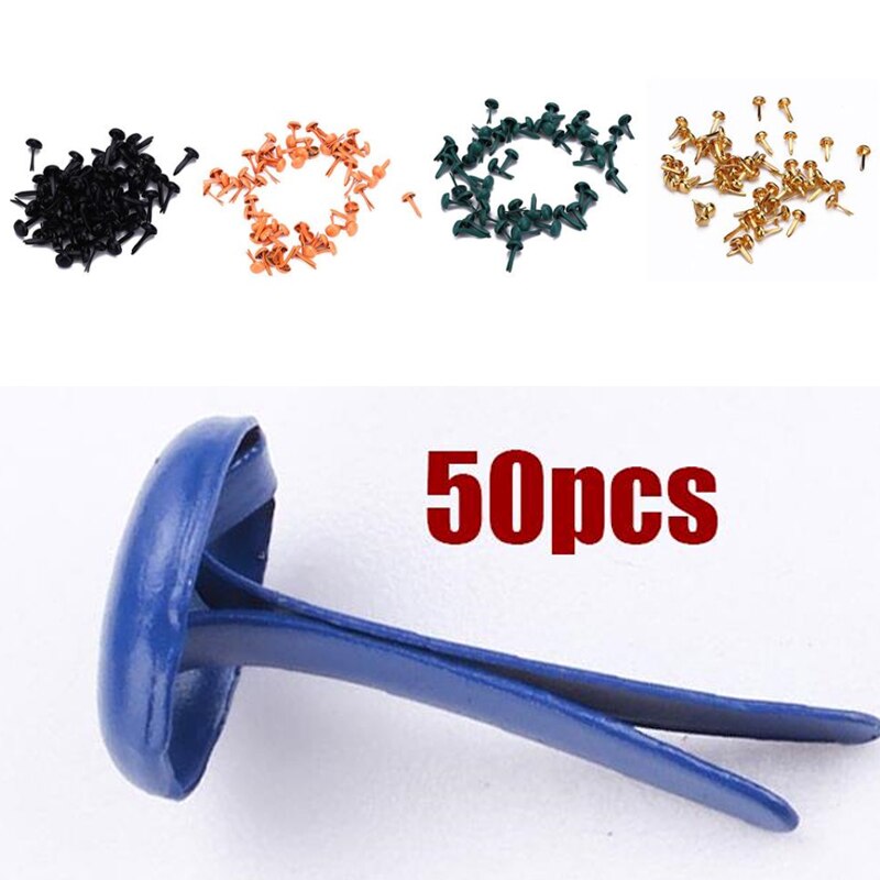 Makeup Beauty for Mini Brad 50PCS Health & Beauty Scrapbook Accessories Brads Nail Tips Round Decorative Nails Photo Frame