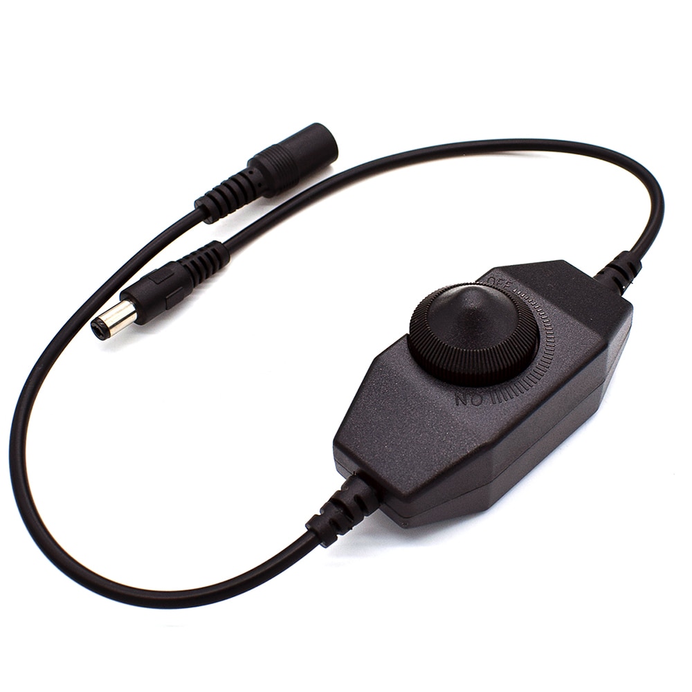 LED Dimmer Switch 12V 24V DC Touch Switch Adjust Controller Cable Connector for LED Strip Light CCTV Security Camera