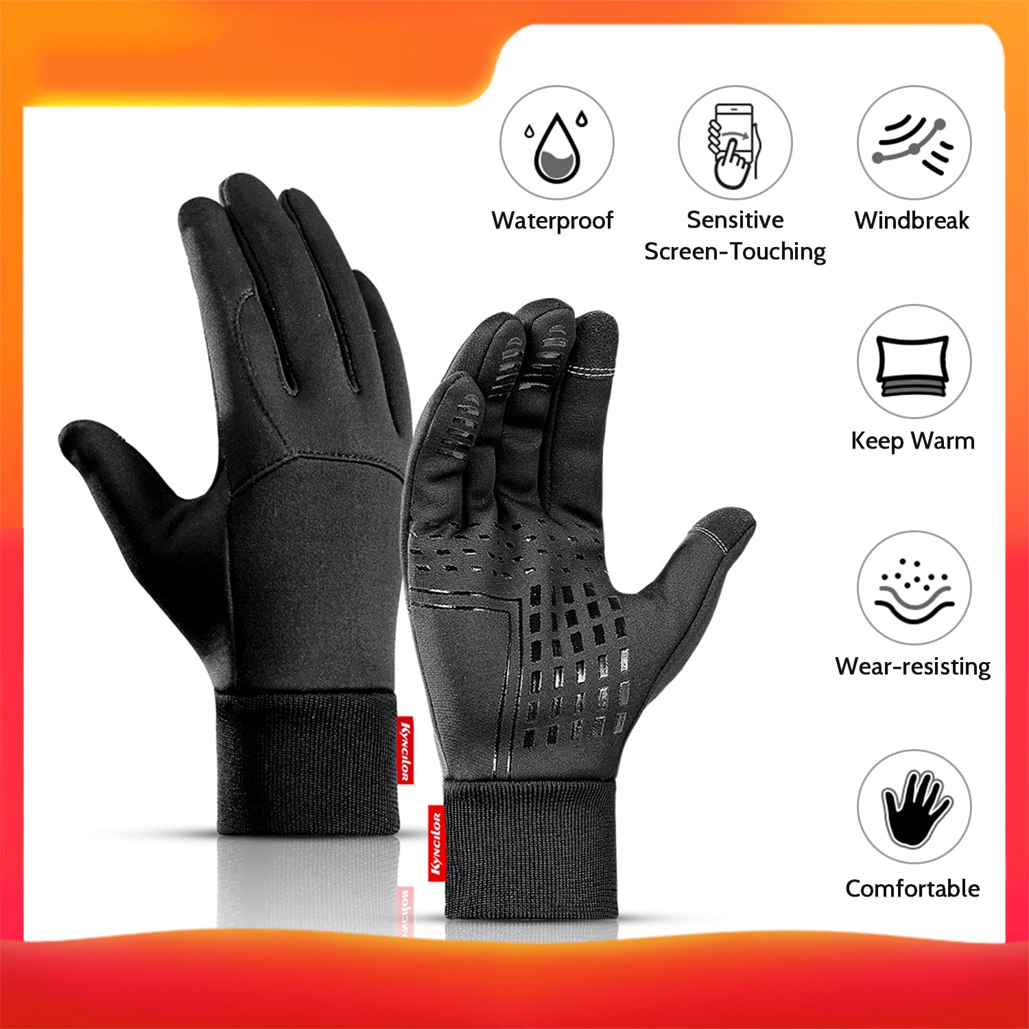Outdoor Sport Running Handschoen Winter Warm Touchscreen Gym Fitness Volledige Vinger Handschoenen Voor Mannen Vrouwen Fietsen Handschoenen