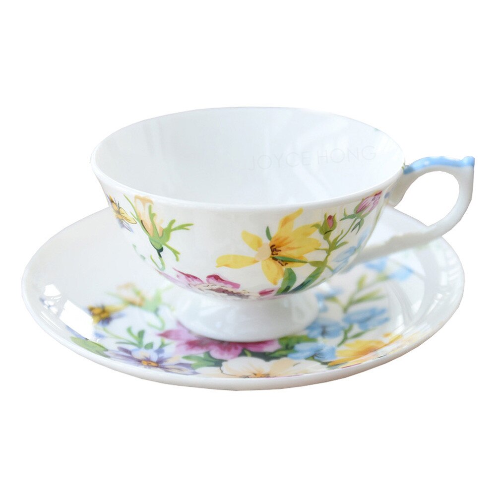 Porcelain Teacup and Saucer Set Ceramic Coffee Cup Set, Coffee Mug Set,
