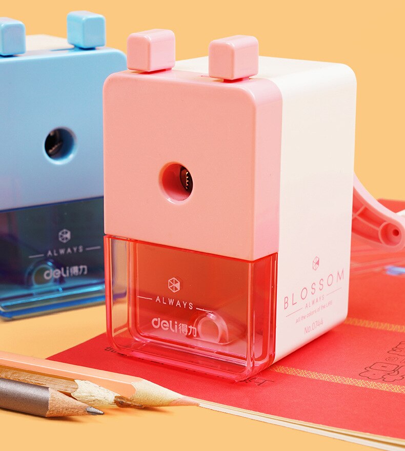 Instrukcja kolorowe temperówka mechaniczna trwała szkoła temperówka kreatywnych studentów papiernicze artykuły szkolne 1 sztuk: różowy