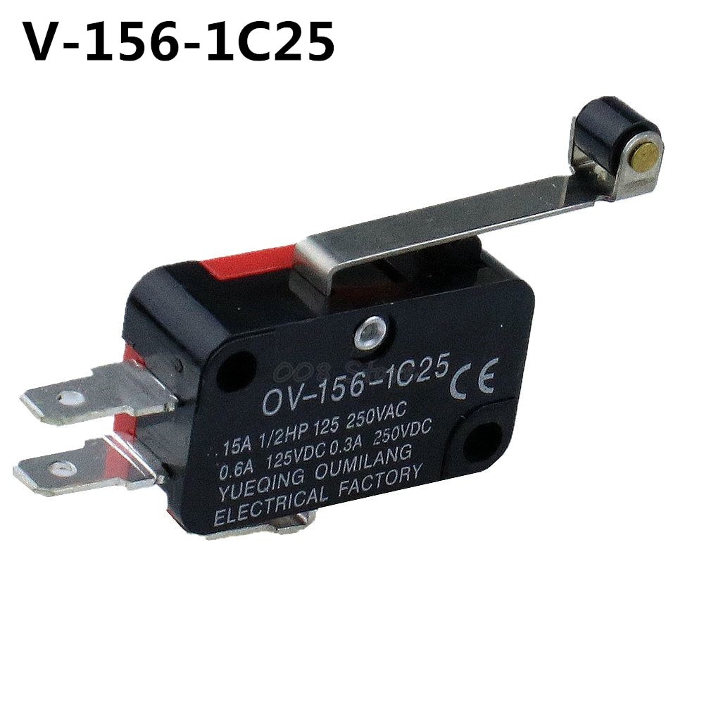 1 stks Microschakelaar Lange Lever AC 250 v 15A V-156-1C25 SPDT Roller Lever Micro Switch