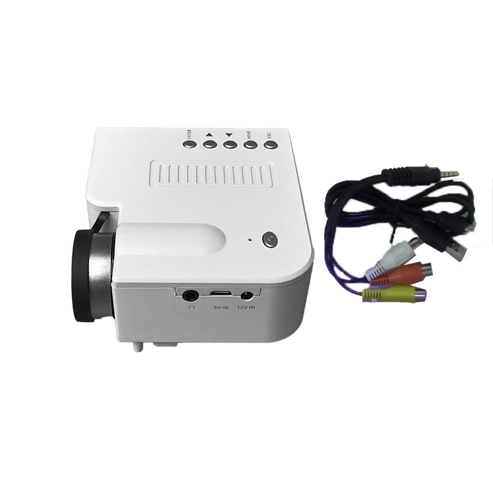 UC28C + miniproyector LED para cine en casa, proyector portátil de 1080P HD en miniatura para entretenimiento