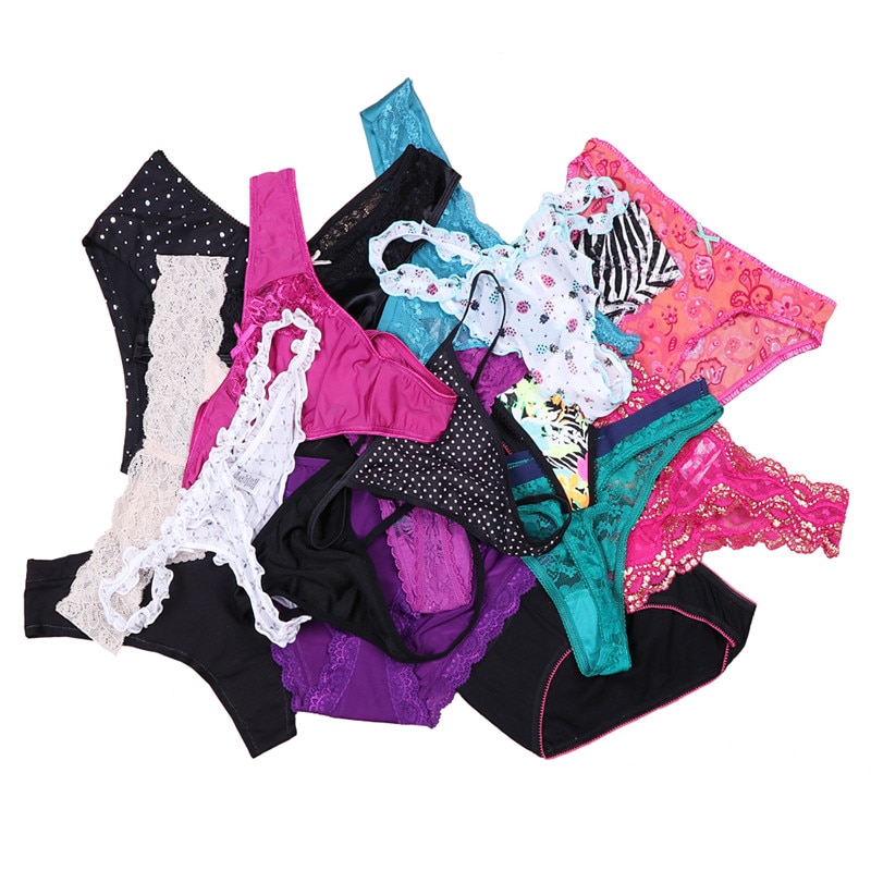 5/10 PCS/Lot Random Variety of Thongs and G strings Women Panties Female Thong T back Women Underwear Lingerie Tanga: 5PCS / XL