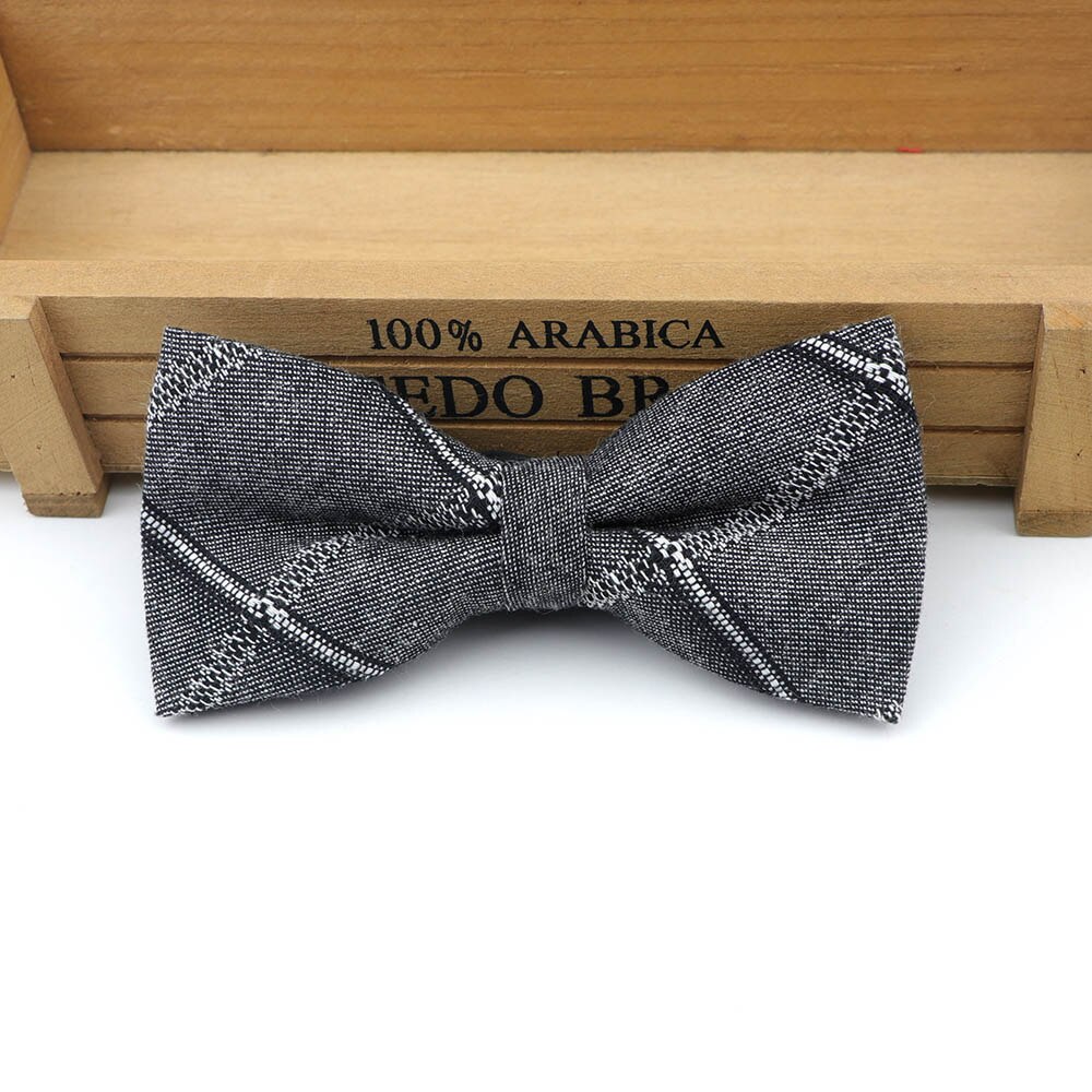 Stribet klassisk formel bomuldssløjfe gravata flere farver butterfly mønster slips herre luksus slips tweed butterfly: 1
