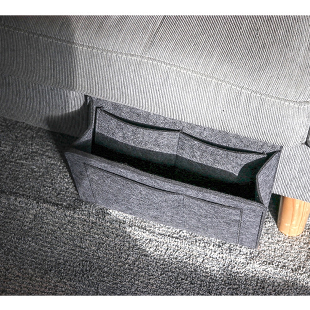 Bed Opbergtas Pocket Vilt Nachtkastje Opknoping Organizer Slaapzaal Boek Tijdschrift Tv Remote Caddy Stapelbed Houder Voor Tafel sofa
