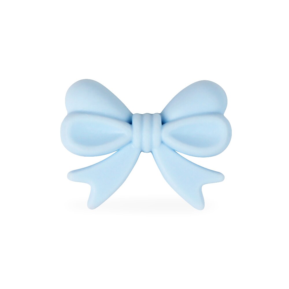 *20 st tecknade silikonpärlor bpa gratis fluga barnmatskvalitet tandningshalsband diy bowknot tuggbar barnbarns tandning: F033