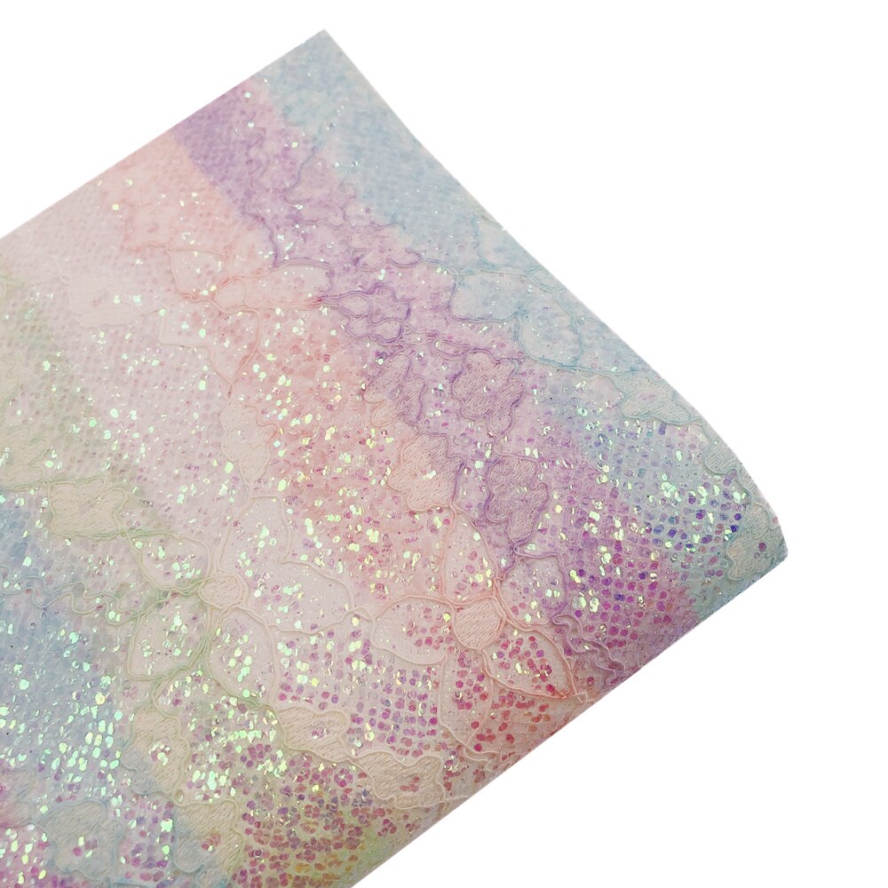 Rainbow 22x30cm A4 sheet Pastel Rainbow Color Lace... – Grandado