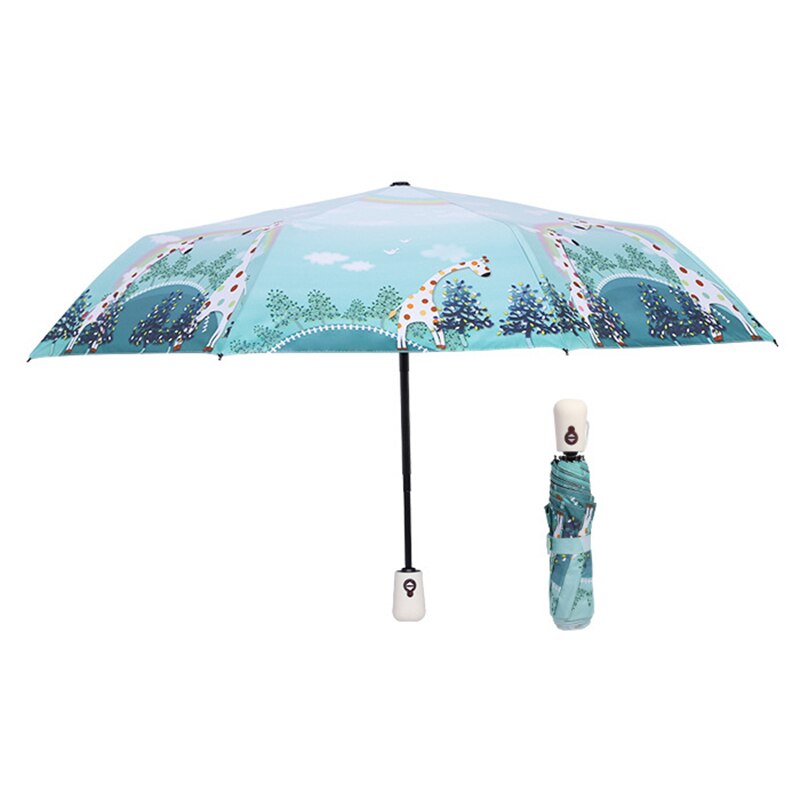 Kocotree Big Strong For Two People Fully Automatic Anti-UV Rain Sunshine Windproof Umbrellas For Women Ladies Giraffe