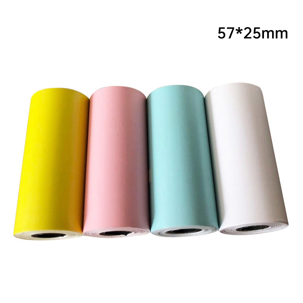 4 Pcs/set Portable Bill Receipt Durable Paste Roll Thermal Sticker Supermarket Self Adhesive Printing Paper Continuous