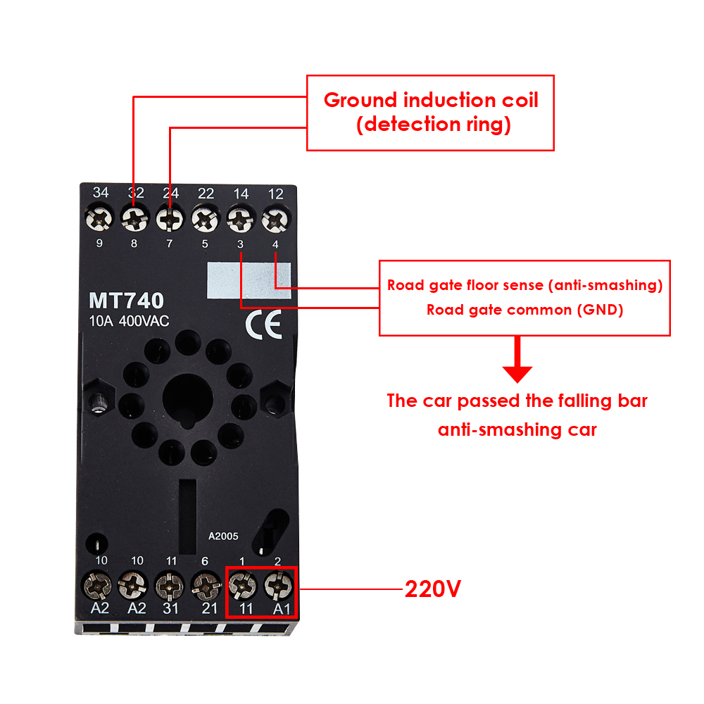 AC220v/50hz Automatic Gate opener barier Barrier Gate Traffic Inductive Single Channel Loop Vehicle Detector