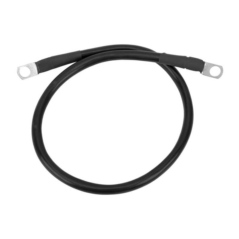 Copper Ground Wire 23.6 inch Wear‑resistant Earth Cable with Strict Standards for Connect Two Batteries for Battery: B (black)