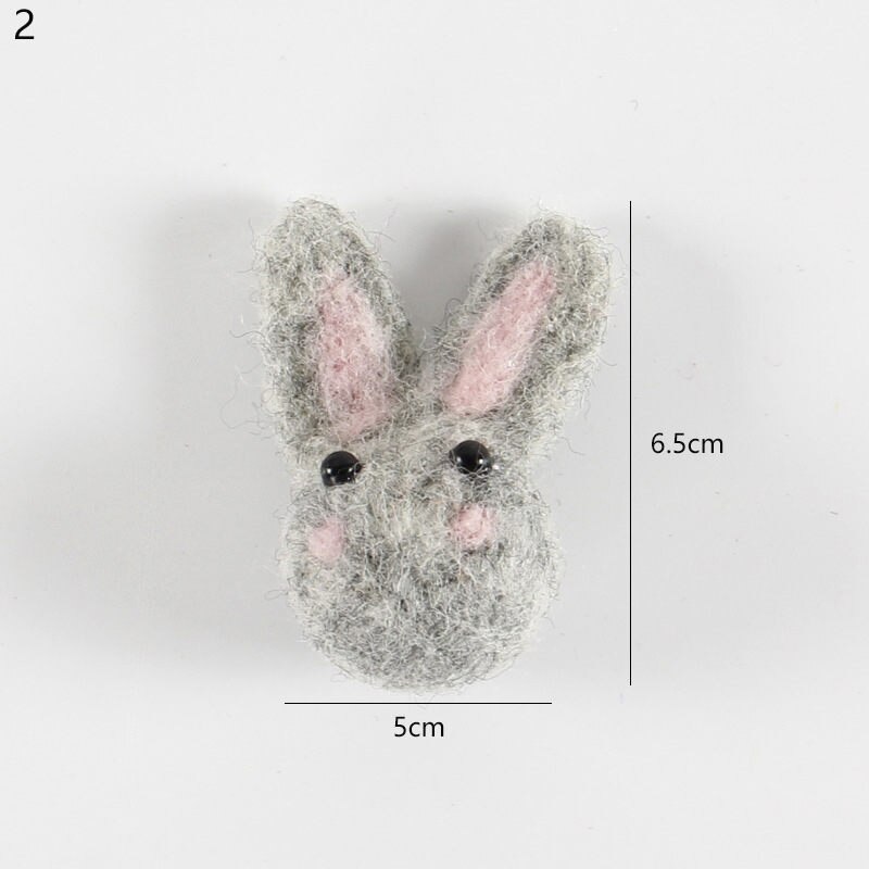 1PC Wool Felt DIY Craft Mini Carrots/Animal Poke DIY Kits Brooch Accessories Christmas Tree Decorations Hat Kids Hair Band: 2