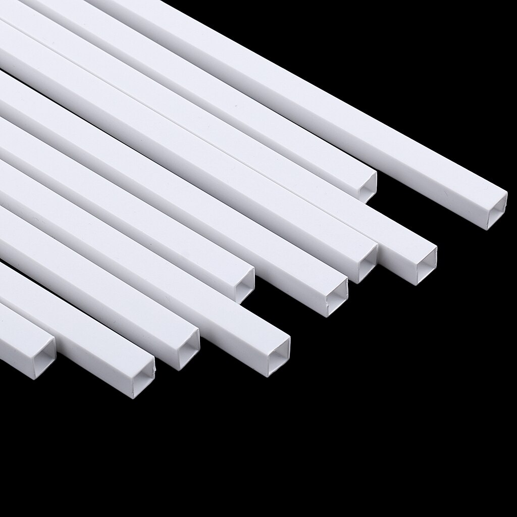 10 st 250mm längd abs plast fyrkantsrör rör stav pinne arkitektonisk modell att bygga diy sand bord modell material
