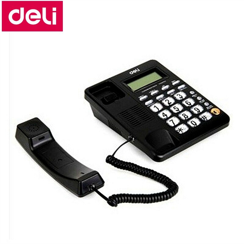 Deli 792- zits telefoonset met snoer, 3.0 " tft-scherm, kantoortelefoonset voor huishoudelijk gebruik