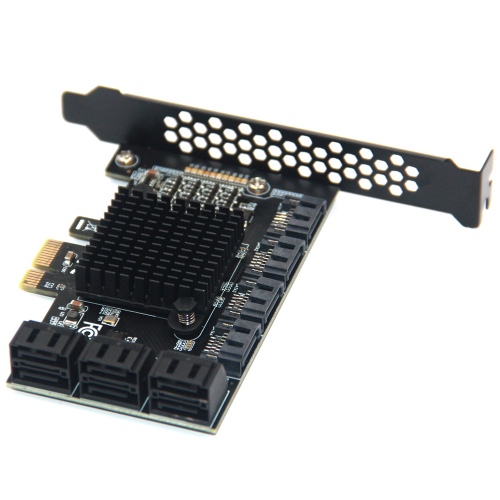 SATA PCIE 1X Adapter 4/6/10 Ports PCIE X4/X8/X16 to SATA 3.0 6Gbps Rate Riser Expansion Card SATA III PCI Express for PC Compute