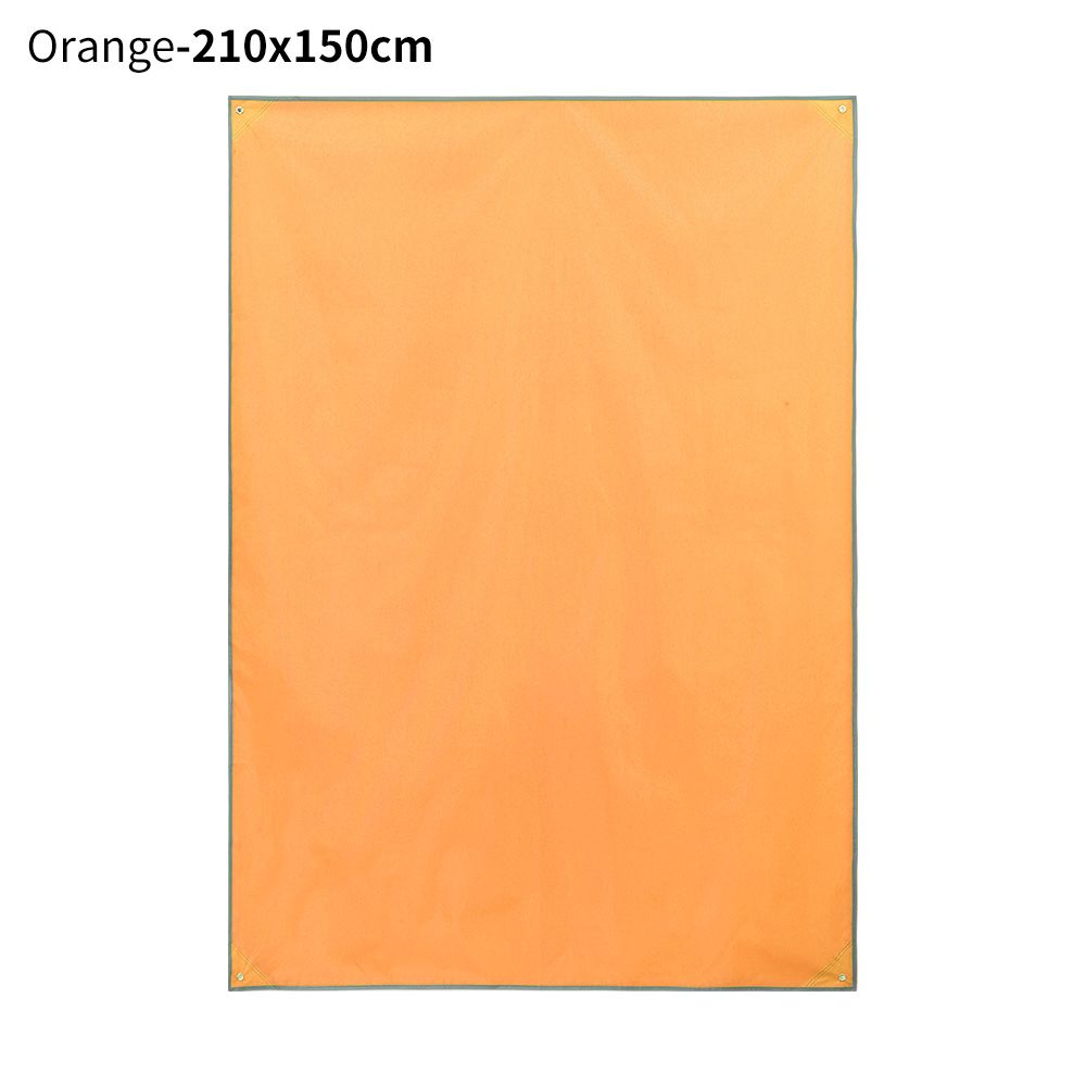 Picknickdecke, outdoor-bodenplane, wasserdichte zeltunterlage, ultraleichte zeltunterlage, strandplane, camping- und wandersack: Orange -210 x 150cm