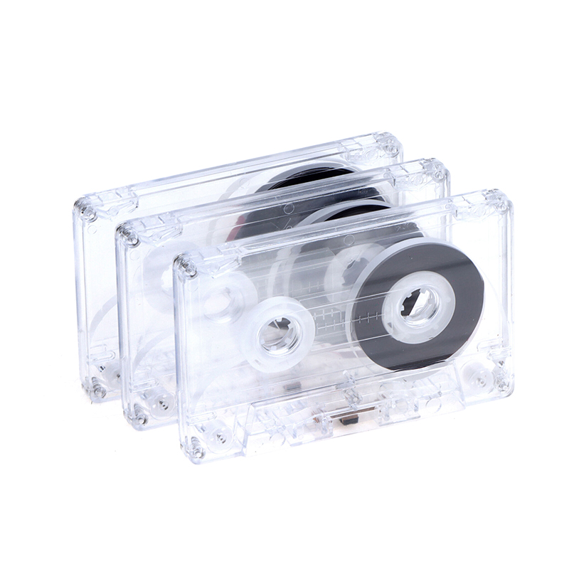 Standaard Cassettekleur Lege Cassettespeler Met 45/60/90 Minuten Magnetische Geluidsband Doorzichtige Opbergdoos Voor Spraakmuziek