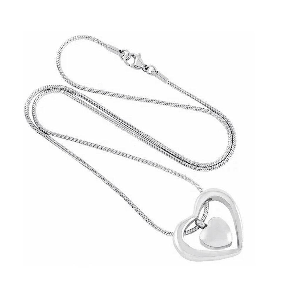 Herz Dekor Denkmal Urne Halsketten Andenken Einäscherung Schmuck Denkmal Asche Anhänger Doppel Herzförmigen Anhänger für Haustier Hund Katze