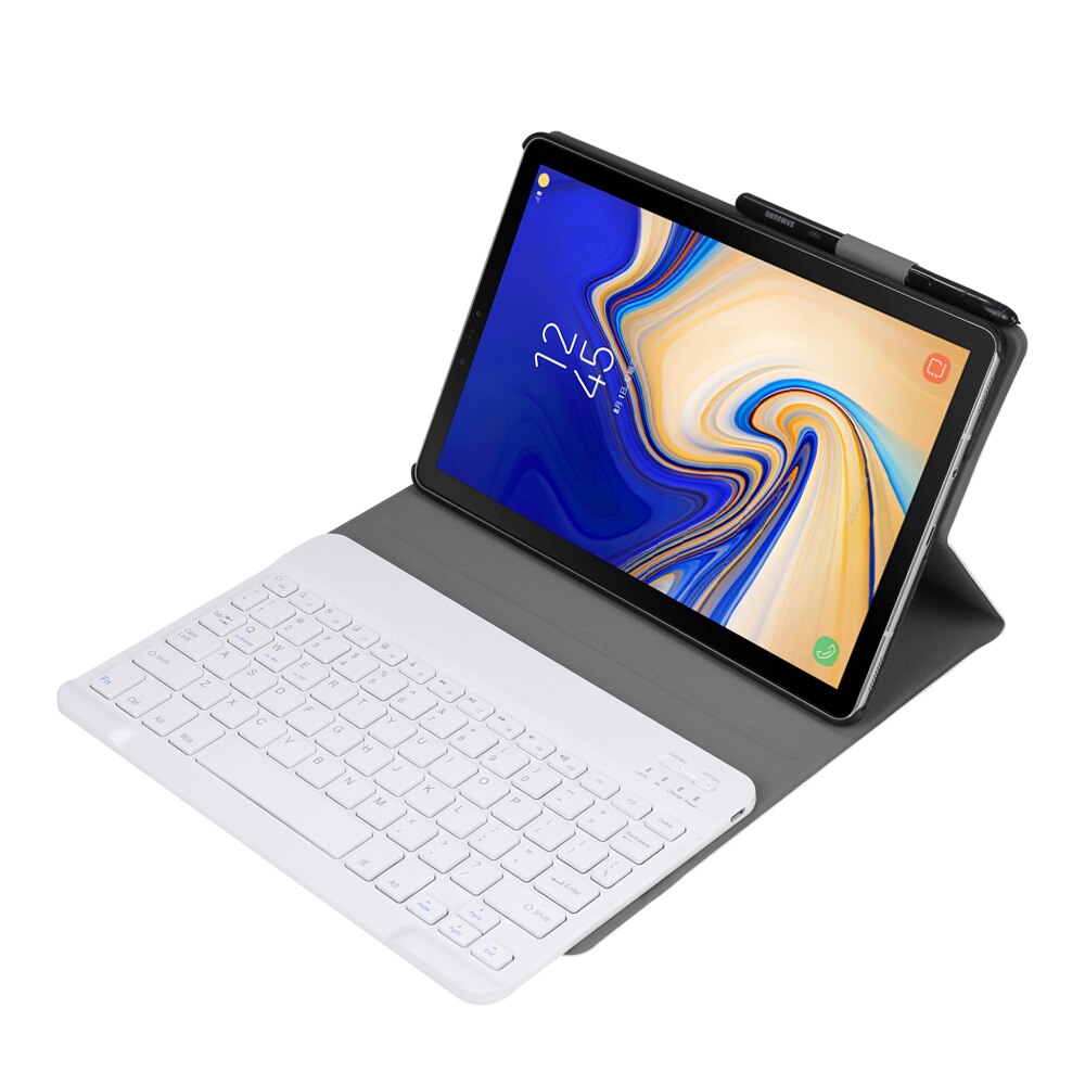 Cassa della Tastiera senza fili di Bluetooth per Samsung Galaxy Tab S4 10.5 SM-T830 SM-T835 con il Supporto Della Penna In Pelle di Copertura Tablet di Protezione