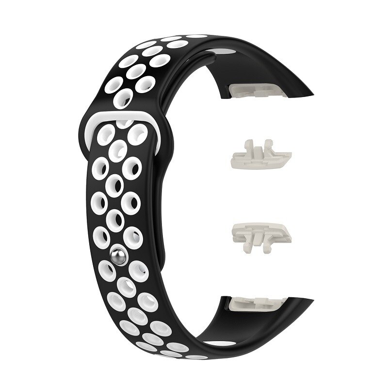 20 Farben Silikonarmband für Huawei Band 6/Honor Band 6 Atmungsaktives doppelfarbiges Ersatzarmband für Huawei Band 6 Armbinde: XXXL / Azurblau