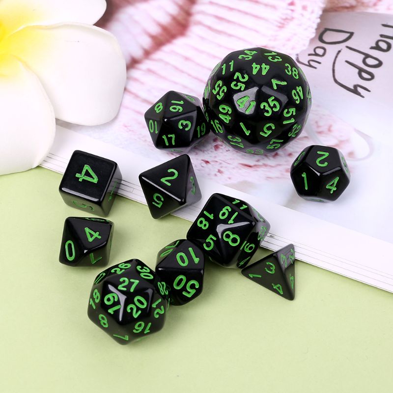 10 stk/sæt spilterninger flersidede terninger blande festspil klub voksne børn til dungeon d & d spil