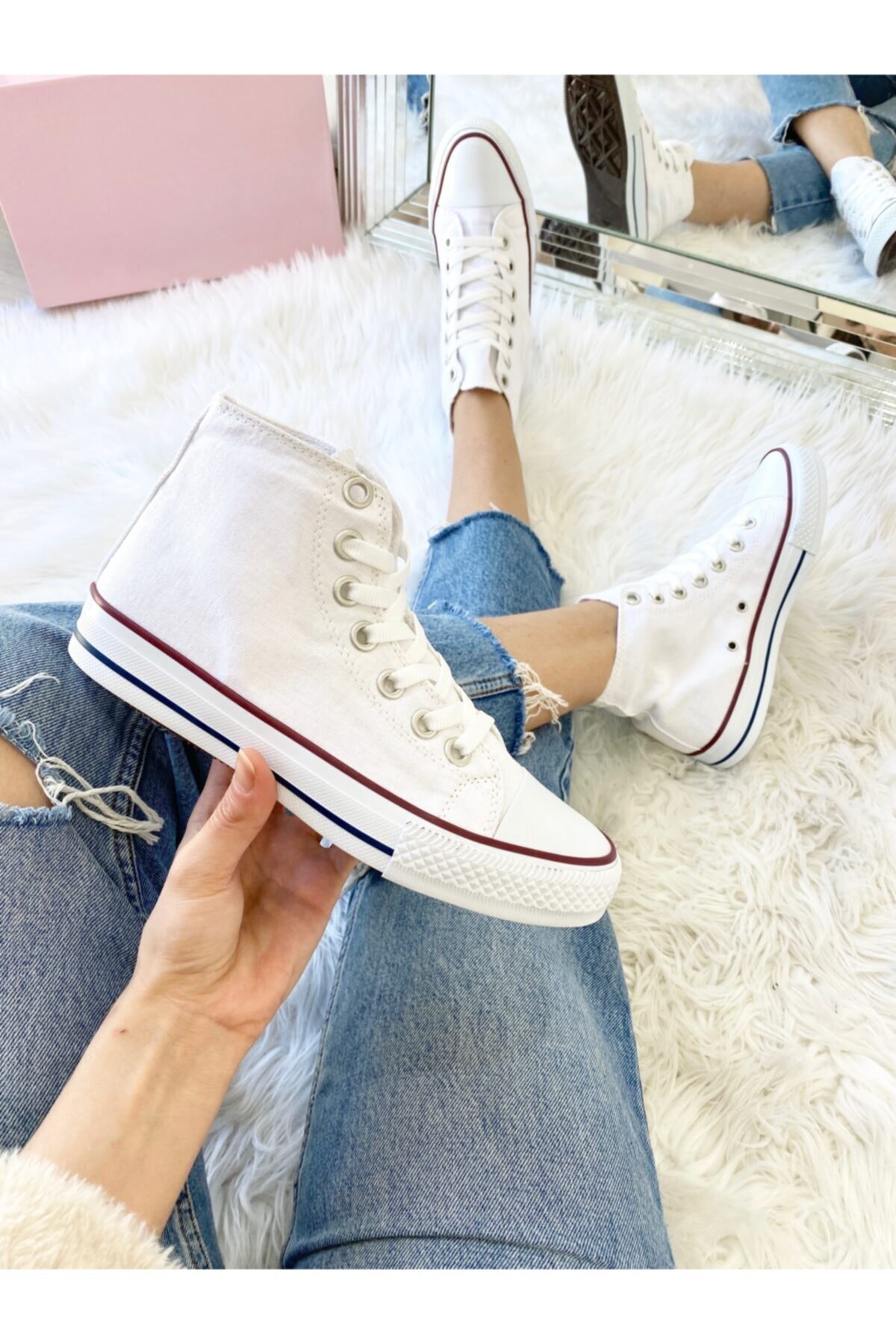 Rieker Girls' 'The Boat Of Deysi' Fashion Sneakers – White Leather Casual Shoes (Size 40) - View #13