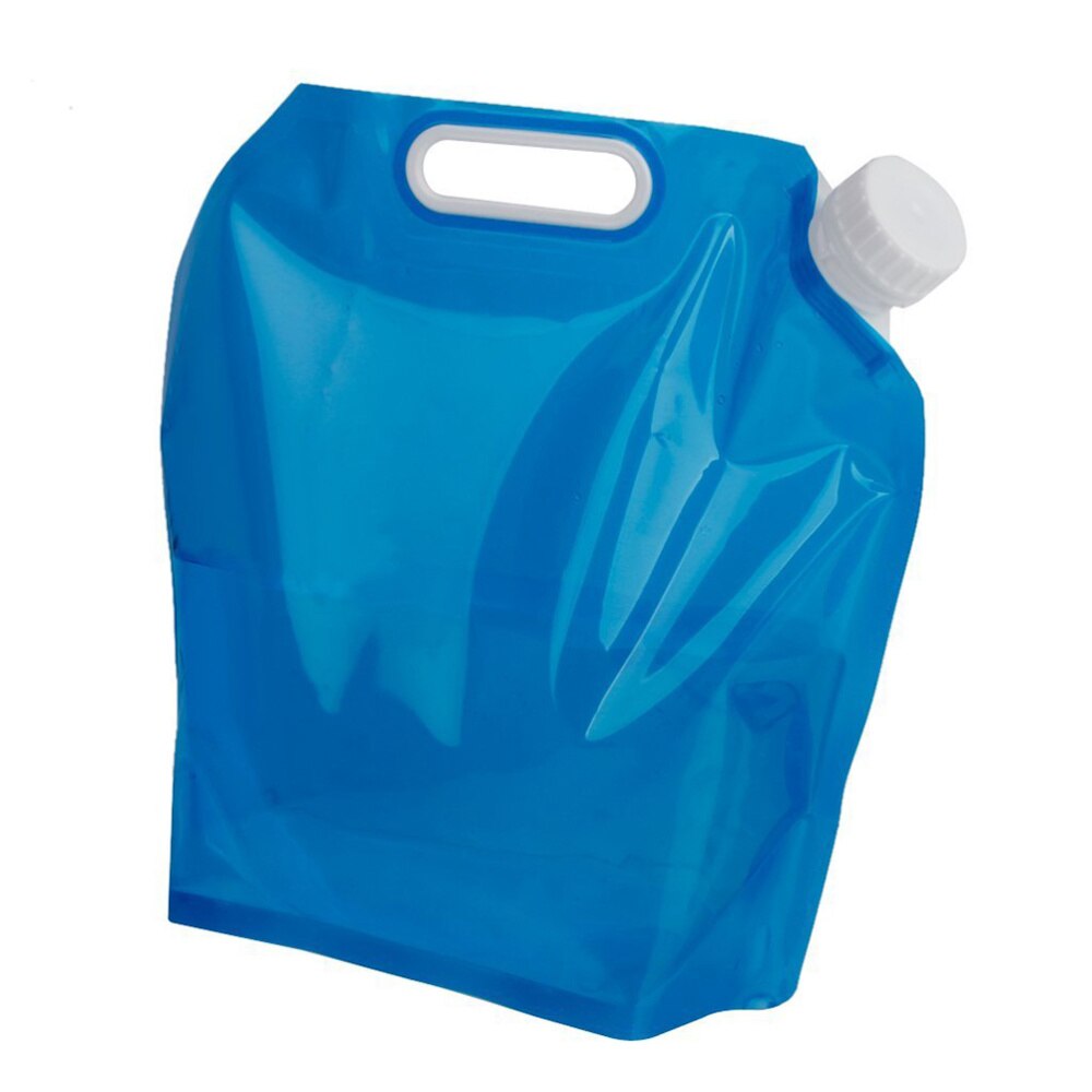 4 stück 5l outdoor-wasserbeutel mit großem fassungsvermögen, tragbarer, faltbarer trinkwasserbeutel, zusammenklappbarer wassertankbehälter, platzsparendes wasser