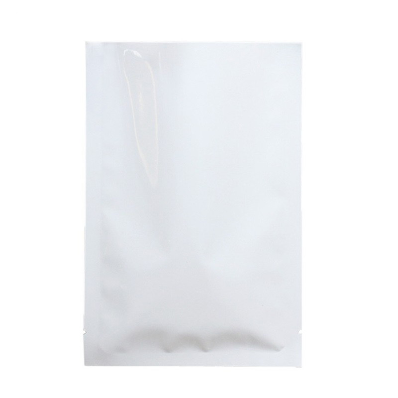 100Pcs Aluminum Foil Bags Open Top Vacuum Pouches Heat Seal Food Storage Candy Snacks Bag Mylar Foil Packaging Sample Bags White: 5x7cm