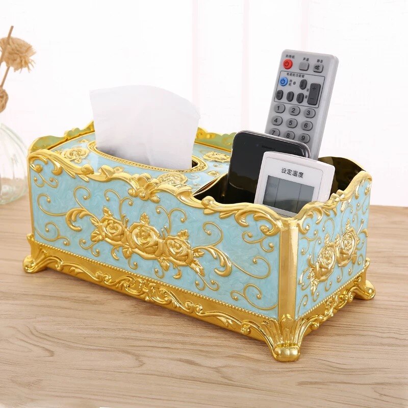 Boîte à mouchoirs en acrylique, porte-serviettes universel de luxe européen et , décoration d'hôtel, maison, bureau, KTV: Marron