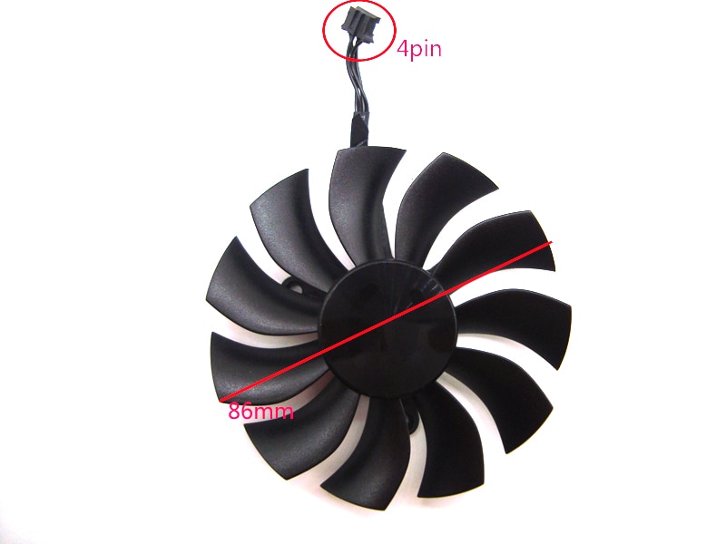 Pla 09215 b 12h 4 pin vga cooler grafikkort blæser til evga gtx 950 gtx 970 gtx 1050 gtx 1050ti gtx 1060 grafikkort kølesystem