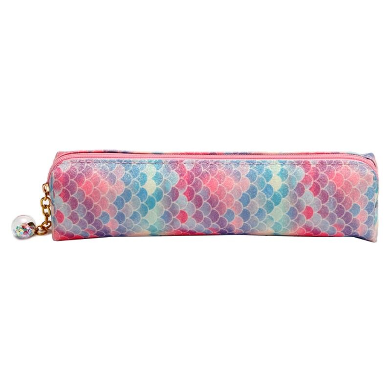 Estuche de lápices de lentejuelas Kawaii, caja de maquillaje escolar, artículos para la mochila del colegio, papelería, para estudiantes: C