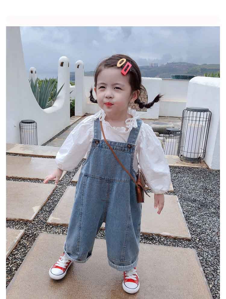 automne nouveauté filles Denim salopette enfants fille combinaison filles salopette