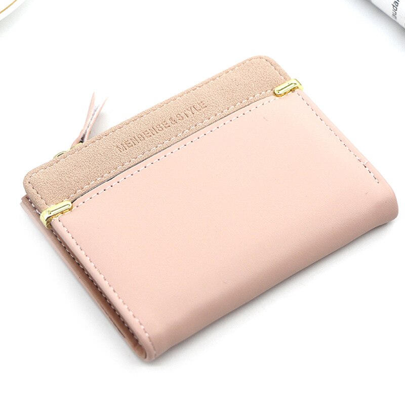 Portafoglio da donna portafoglio corto da donna portafogli moda per porta carte da donna portafoglio piccolo da donna Hasp femminile Mini Clutch per ragazza: Light Pink