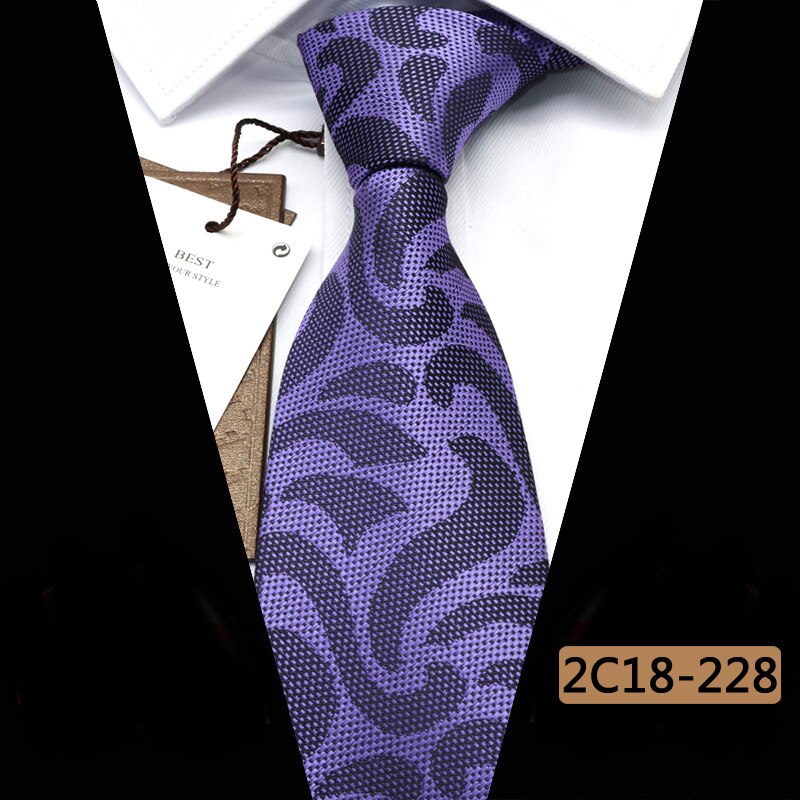 YISHLINE Mens Ties 8 Cm GEOMETRIC Patterns Cassual Jacquard Woven Necktie Men Tie Wedding Business Corbata Para Hombre