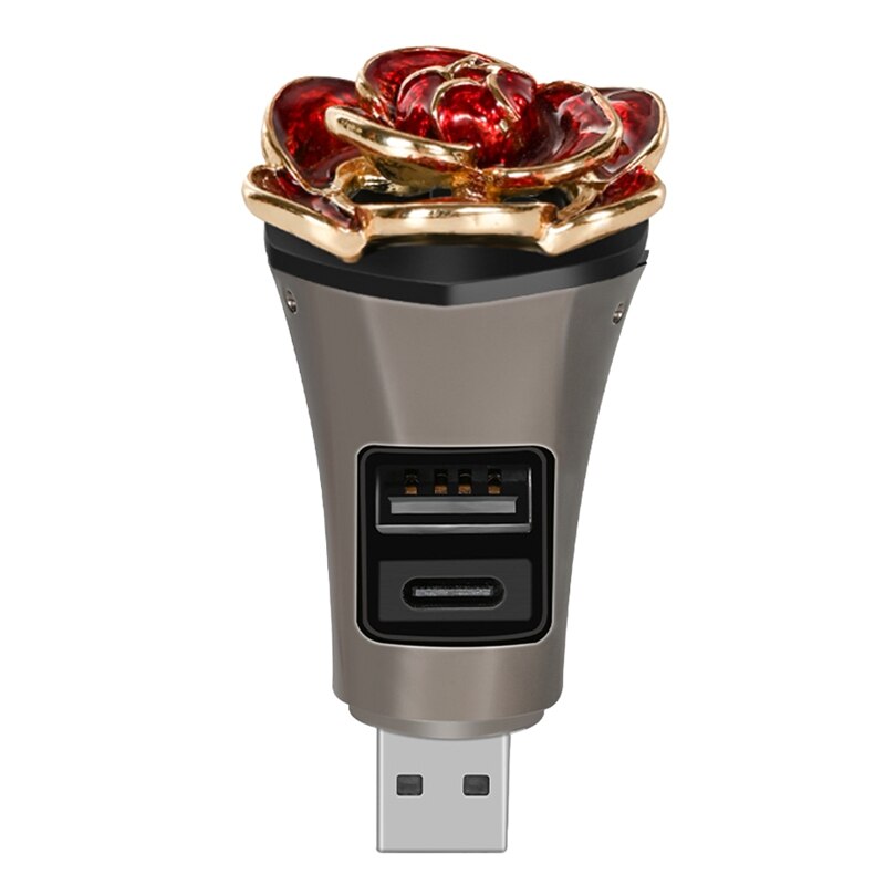 Universal USB Mini Air Purifier Aroma with USB Port for Office Home Car: As Shown B