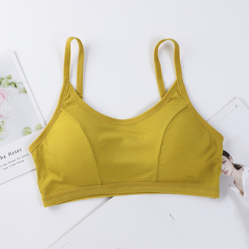 Cotton Sport Bra Underwear Women Solid Fitness Lingerie Streetwear Bralette Tube Top Seamless Yoga Crop Top Vest for Female