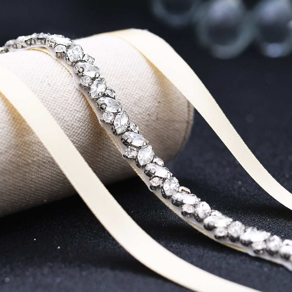 ZMS404 Strass Applique Vrouwen Sash Bruid Accessoires Avondjurken Oosterse Vrouwelijke Riem Voor Trouwjurken Voor Vrouwen